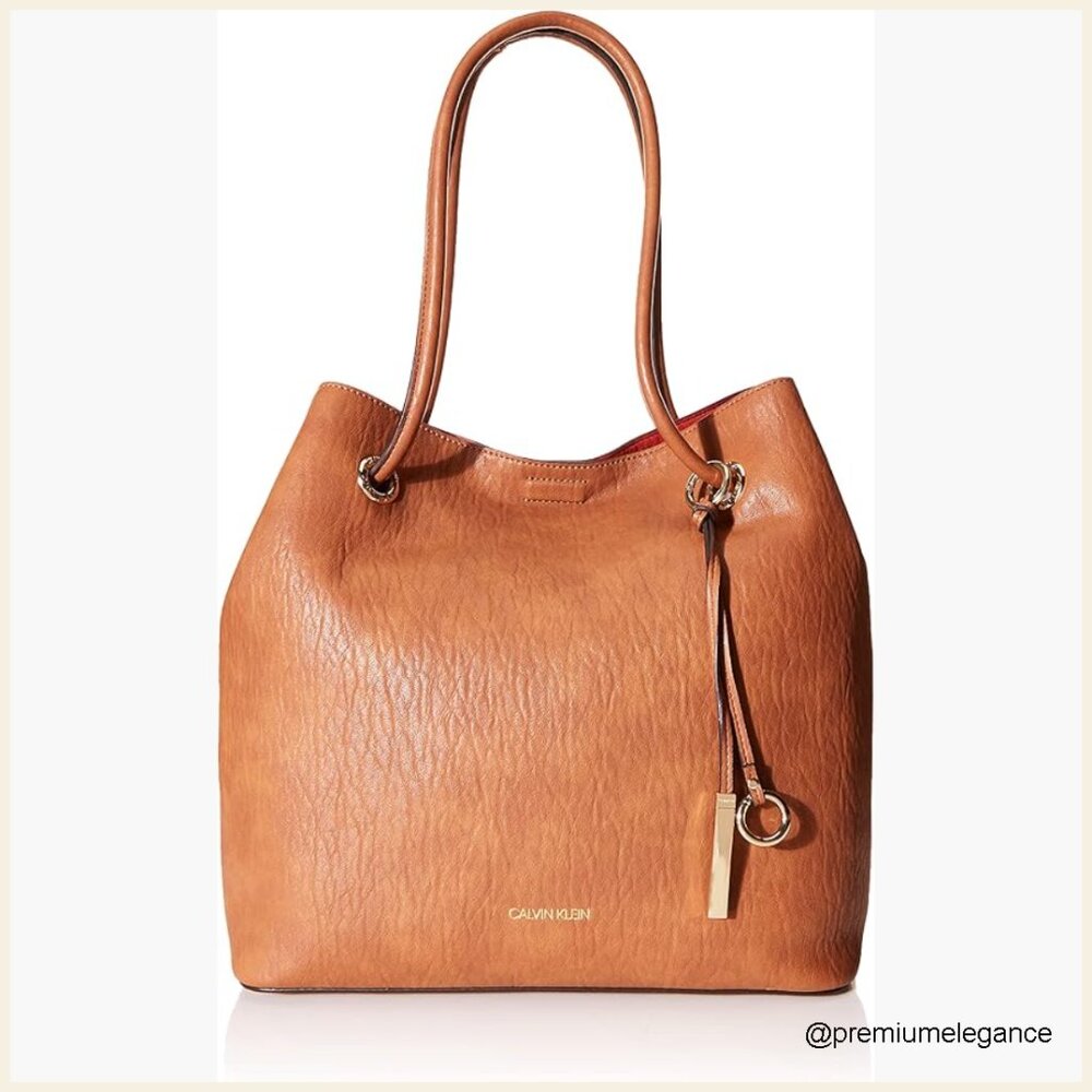 Vegan Leather Tote With Removable Wristlet, Spacious For Laptop & Essentials